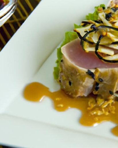 Savor Ahi Tuna with Zesty Soy Ginger Lime Sauce Delight