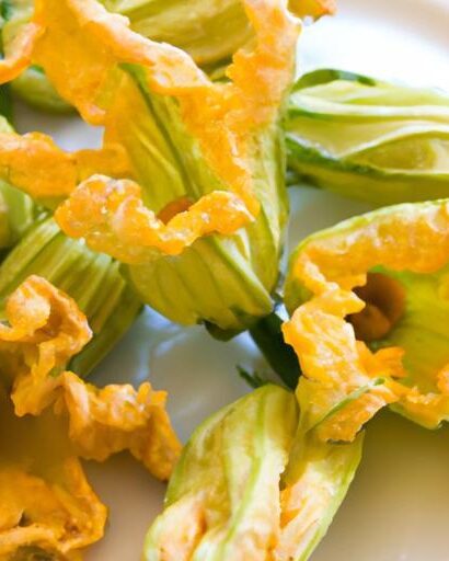 Golden Bites: Cheese-Stuffed Deep-Fried Zucchini Blossoms