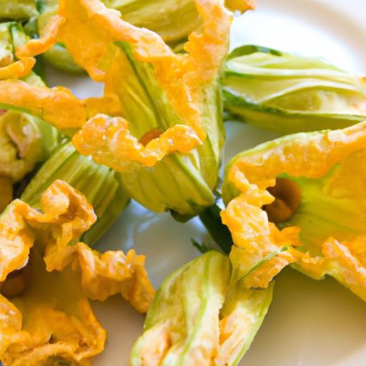 Golden Bites: Cheese-Stuffed Deep-Fried Zucchini Blossoms