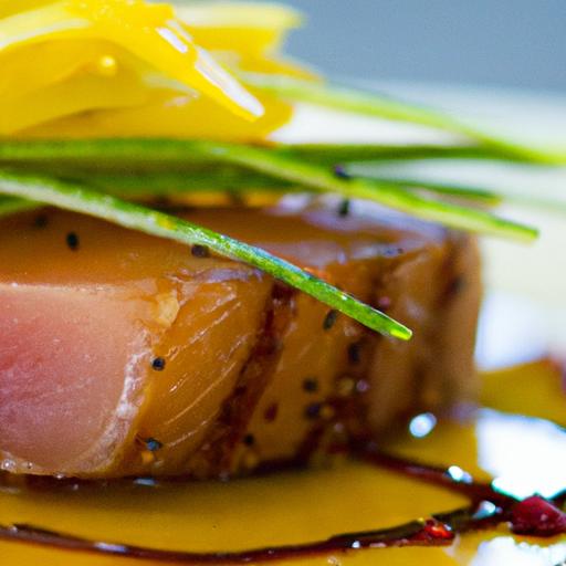 Savor Ahi tuna with Zesty Soy Ginger lime sauce Delight