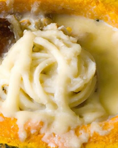 Creamy Alfredo Spaghetti Squash with Savory Sausage Twist