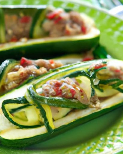 Zesty Low-Carb Zucchini Boats Stuffed with Savory Turkey