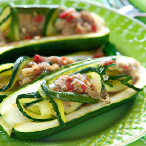 Zesty Low-Carb Zucchini Boats Stuffed with Savory Turkey