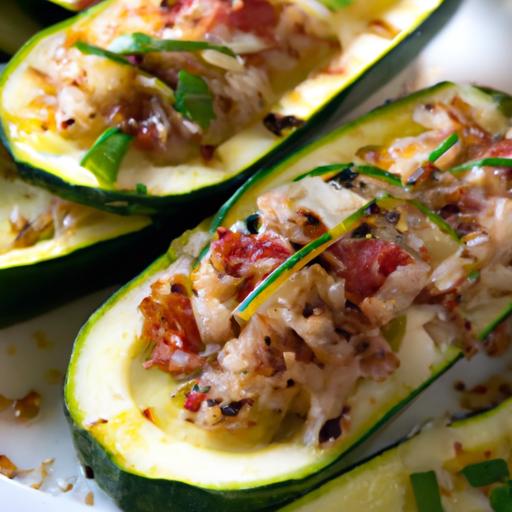 Zesty Low-Carb Zucchini Boats Stuffed with Savory Turkey