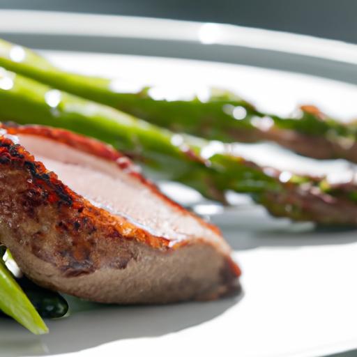 Perfectly Cooked Sous Vide Duck Breast with Tender Asparagus