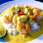 Tropical Thai Shrimp Curry Paired with Fragrant Coconut Rice
