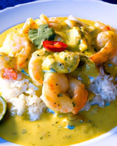 Tropical Thai Shrimp Curry Paired with Fragrant Coconut Rice
