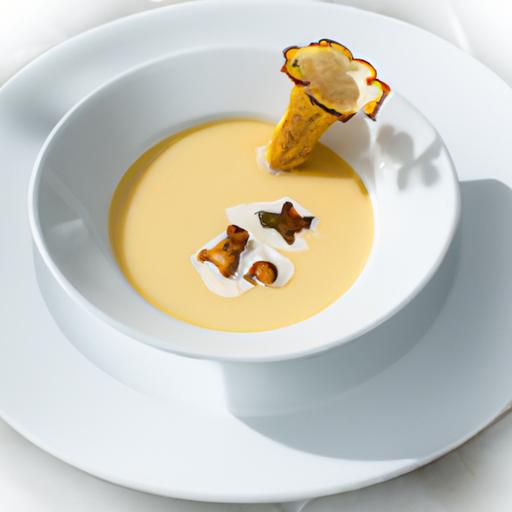 Velvety Chanterelle Soup​ Elevated with Truffle oil Essence
