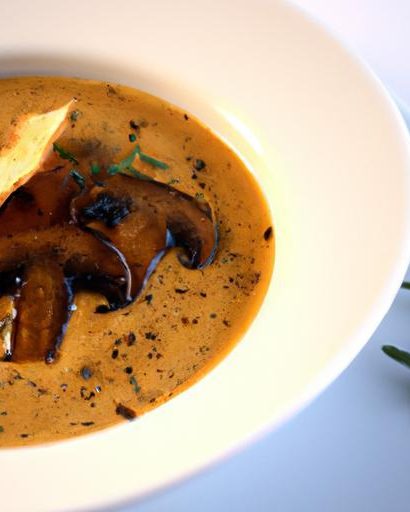 Velvety Chanterelle Soup Elevated with Truffle Oil Essence
